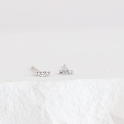 Petite Lab Grown Diamond Bar Studs