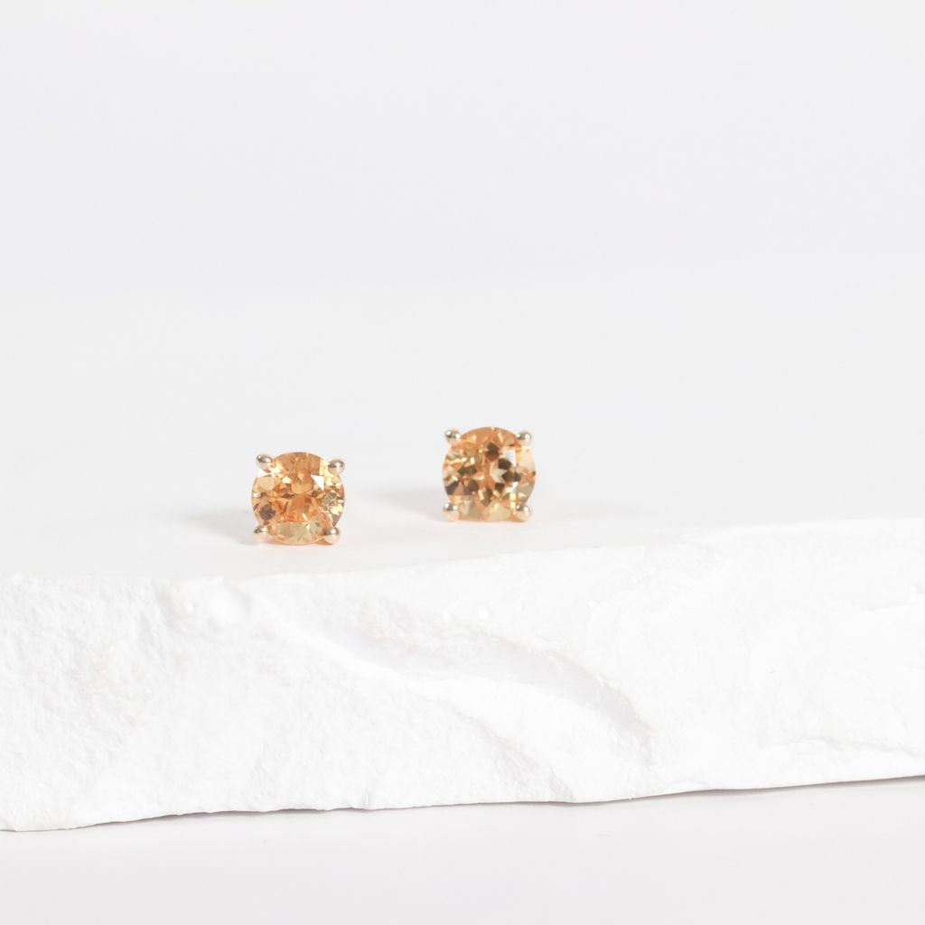 Citrine Stud Earring