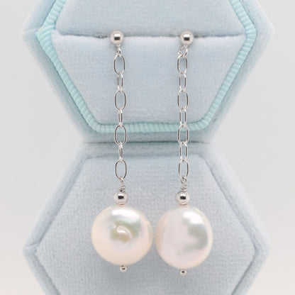 Pearl Coin Earrings