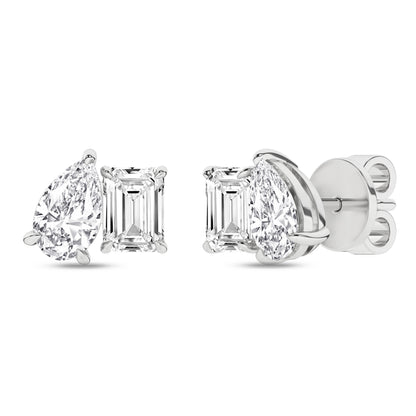 Lab Grown Diamond Toi-et-Moi Stud Earrings