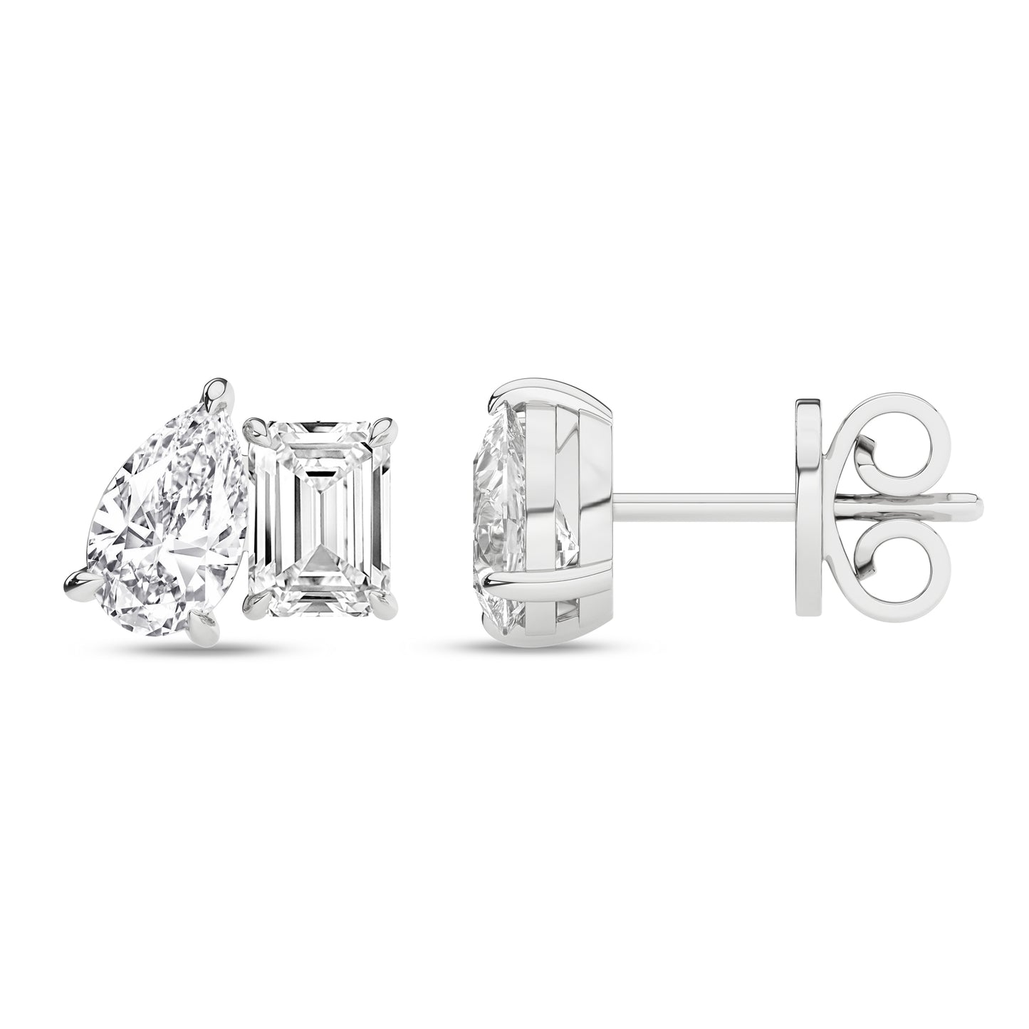 Lab Grown Diamond Toi-et-Moi Stud Earrings