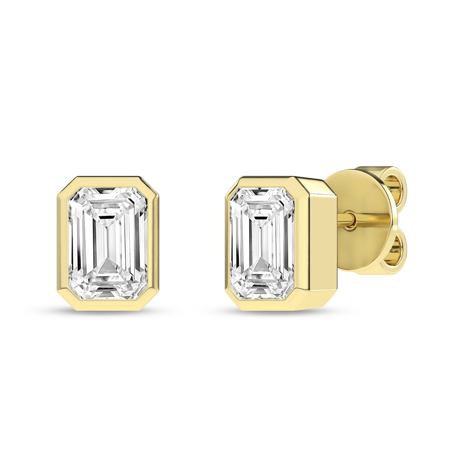 Lab Grown Diamond Bezel Stud Earrings