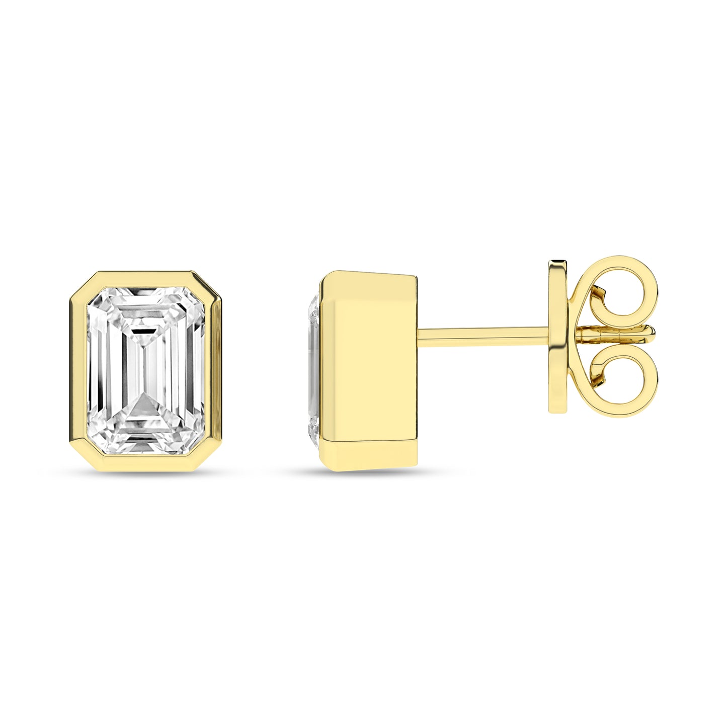 Lab Grown Diamond Bezel Stud Earrings