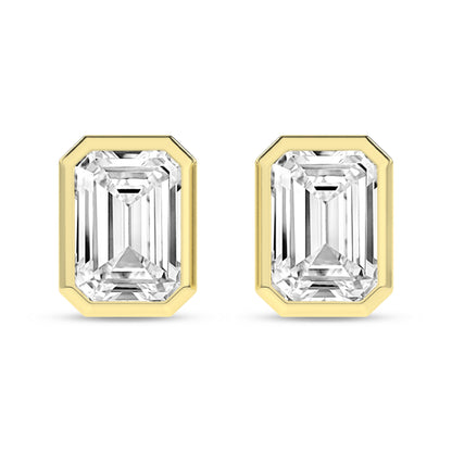 Lab Grown Diamond Bezel Stud Earrings