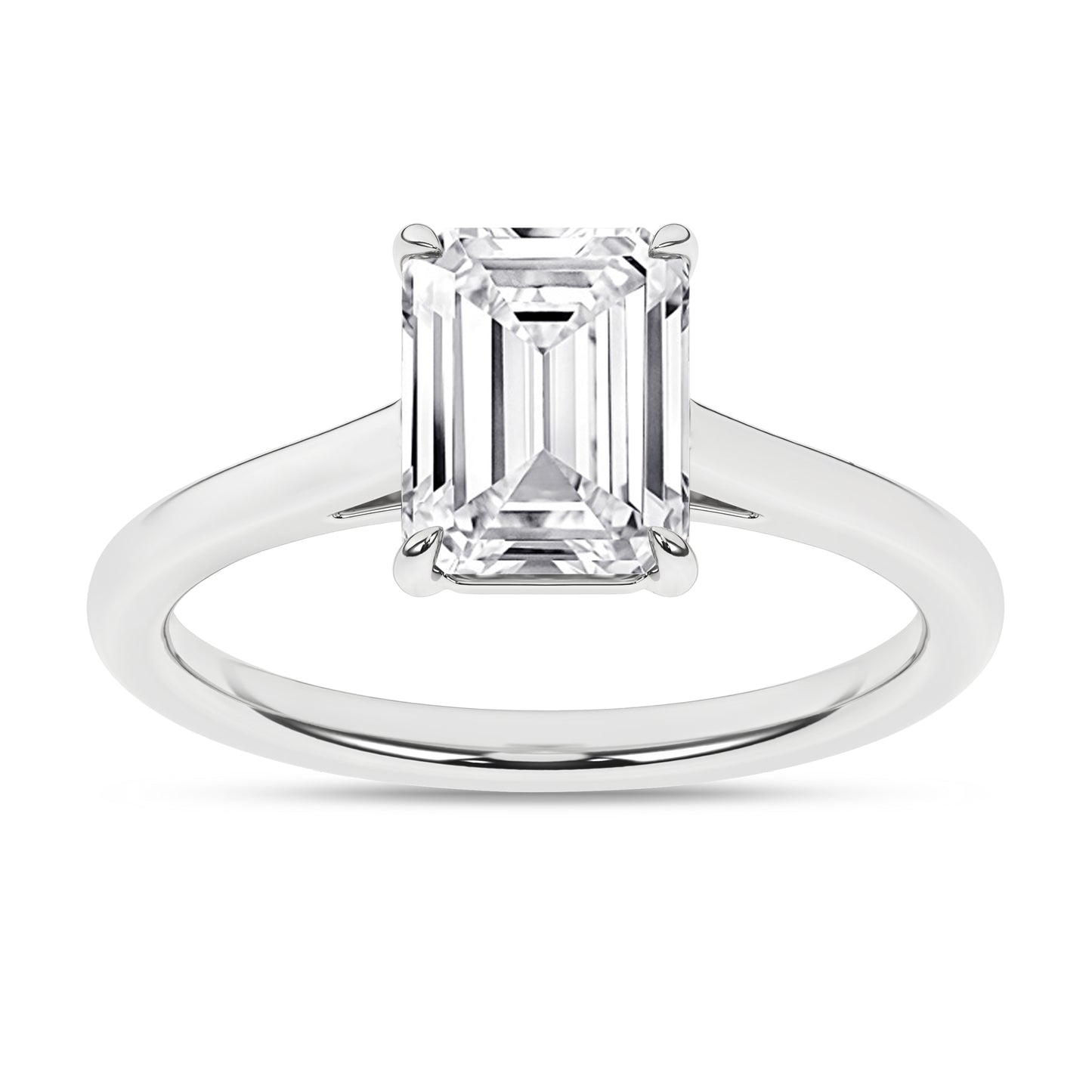 Lab Grown Diamond Emerald Cut Engagement Ring