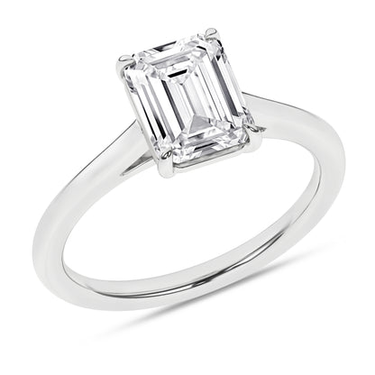 Lab Grown Diamond Emerald Cut Engagement Ring