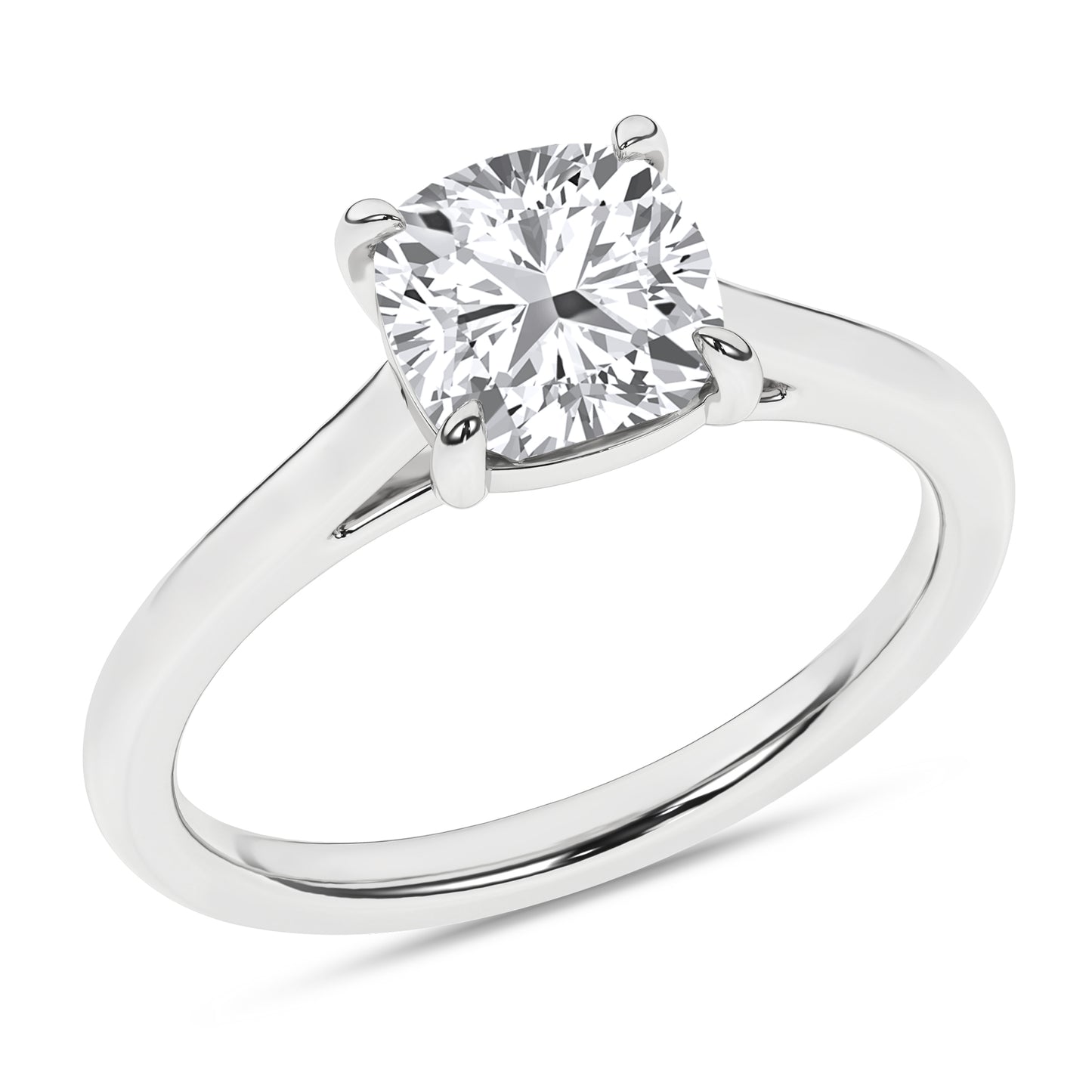 Lab Grown Diamond Cushion Engagement Ring