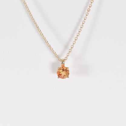 Citrine Solitaire Necklace