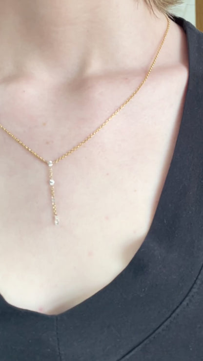 Dashing Diamonds Drop Necklace