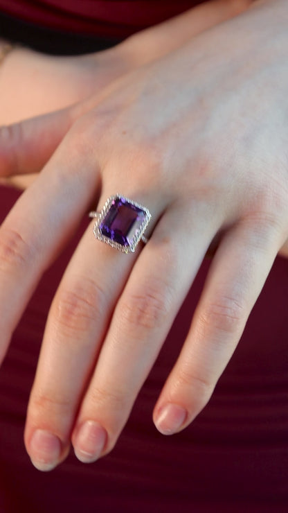 Amethyst Cocktail Ring