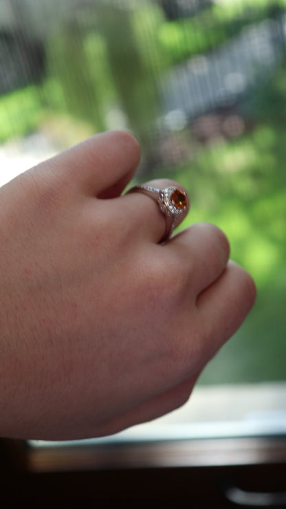 Orange Montana Sapphire Ring