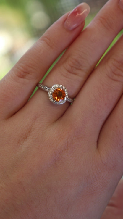 Orange Montana Sapphire Ring