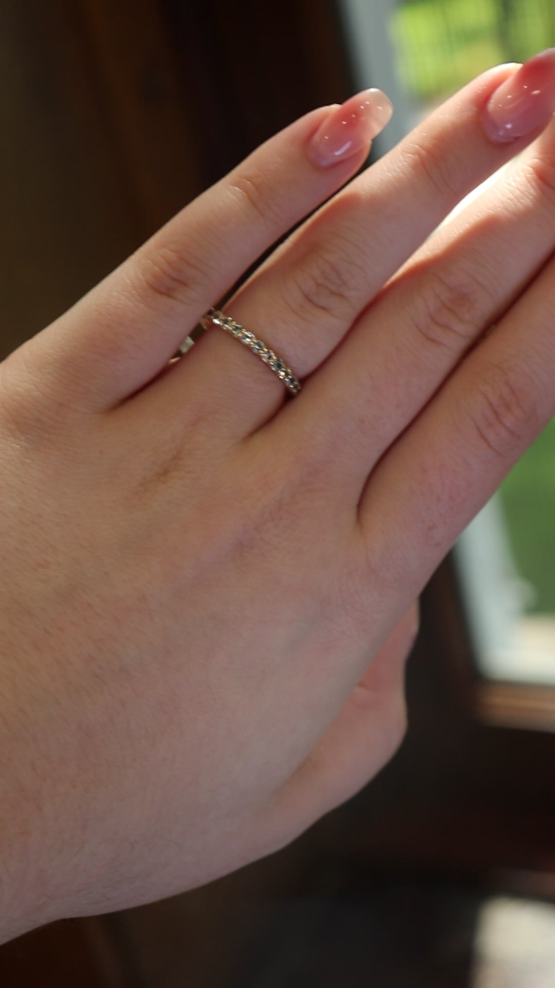 Yogo Sapphire Almost Eternity Band - SPFJ Custom