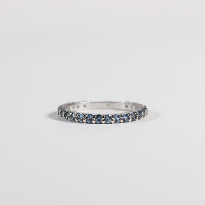 Yogo Sapphire Almost Eternity Band - SPFJ Custom