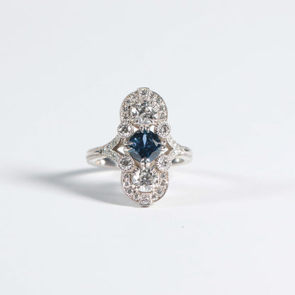 'Cecile' Yogo Sapphire Ring - Signature KE Design