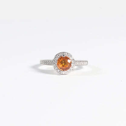 Orange Montana Sapphire Ring