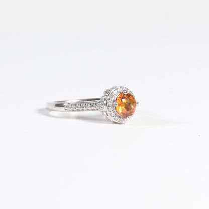 Orange Montana Sapphire Ring