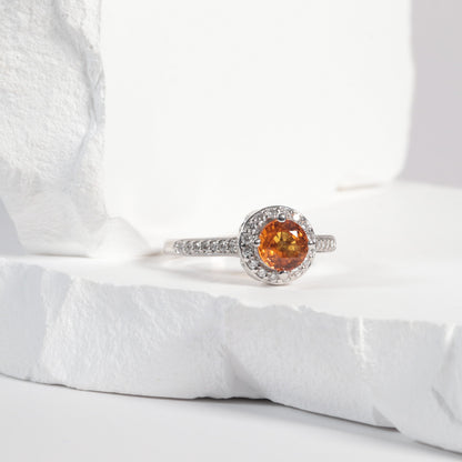 Orange Montana Sapphire Ring