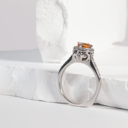 Orange Montana Sapphire Ring