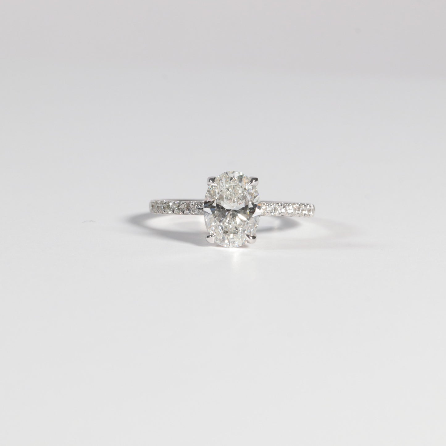 1.70 Oval Solitaire with Accented Band