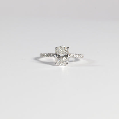 1.70 Oval Solitaire with Accented Band