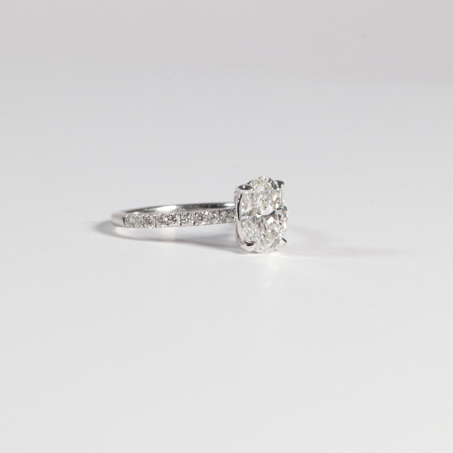 1.70 Oval Solitaire with Accented Band