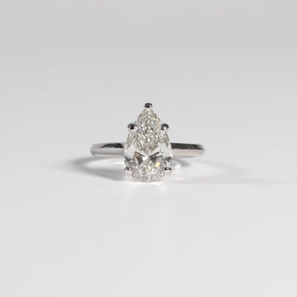 'Wren' Signature Solitaire - Lab Grown Pear