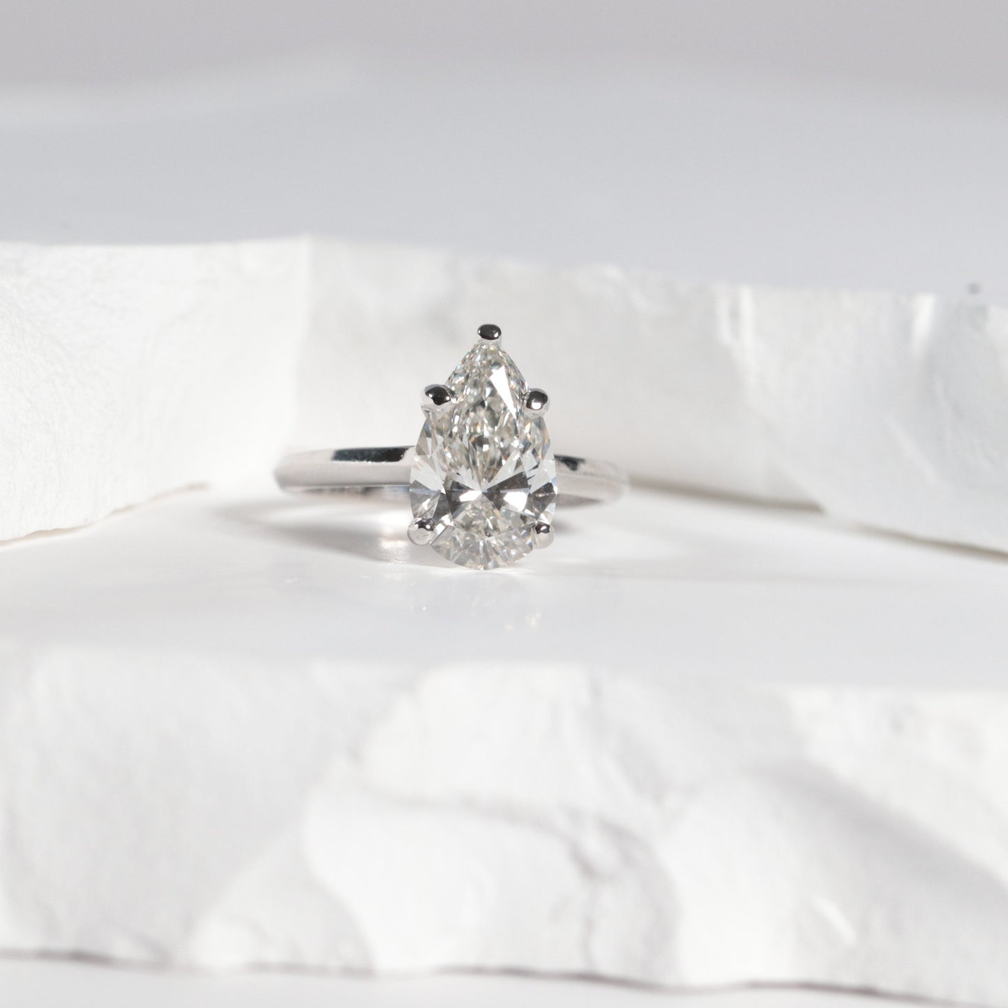 'Wren' Signature Solitaire - Lab Grown Pear