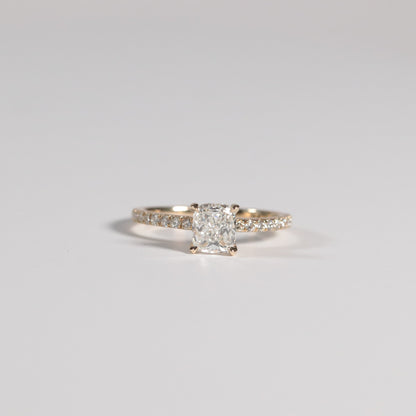 1.05 Cushion Solitaire with Accented Band