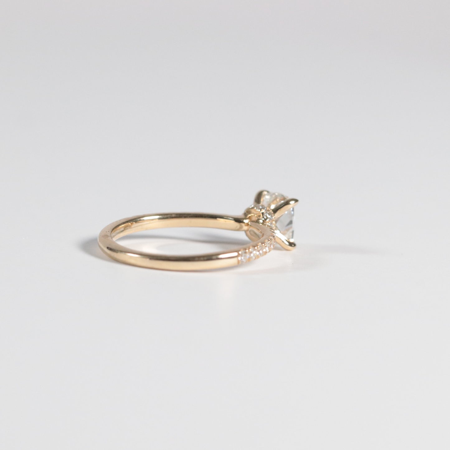 1.05 Cushion Solitaire with Accented Band