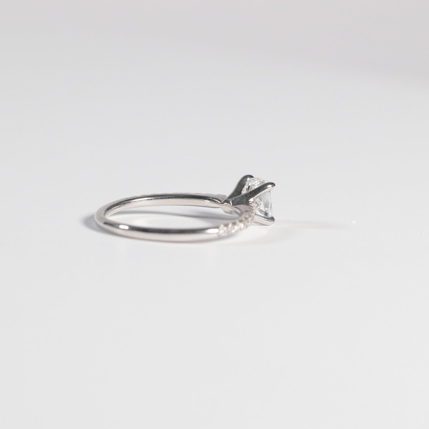 0.80 Cushion Solitaire with Accented Band