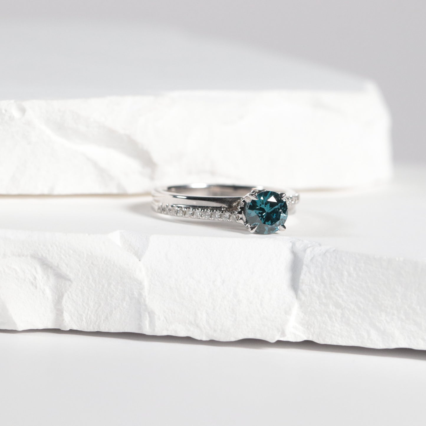 'Jolene' Blue Diamond Ring