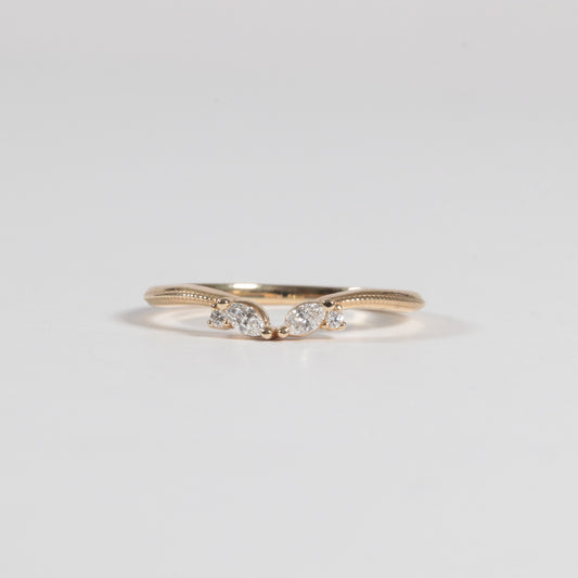 Diamond Contour Band - Yellow Gold