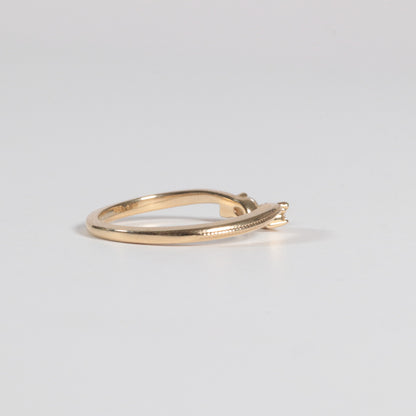 Diamond Contour Band - Yellow Gold