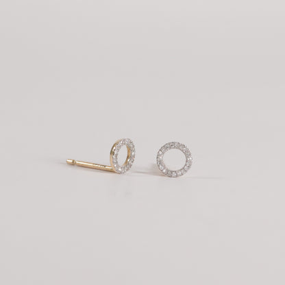 Diamond Circle Studs