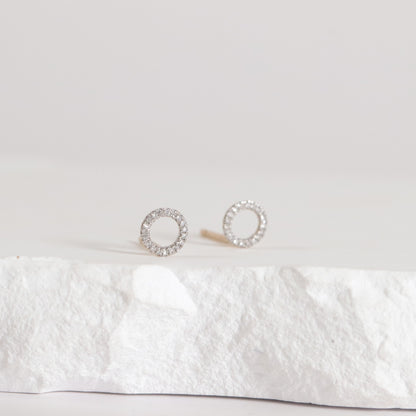 Diamond Circle Studs