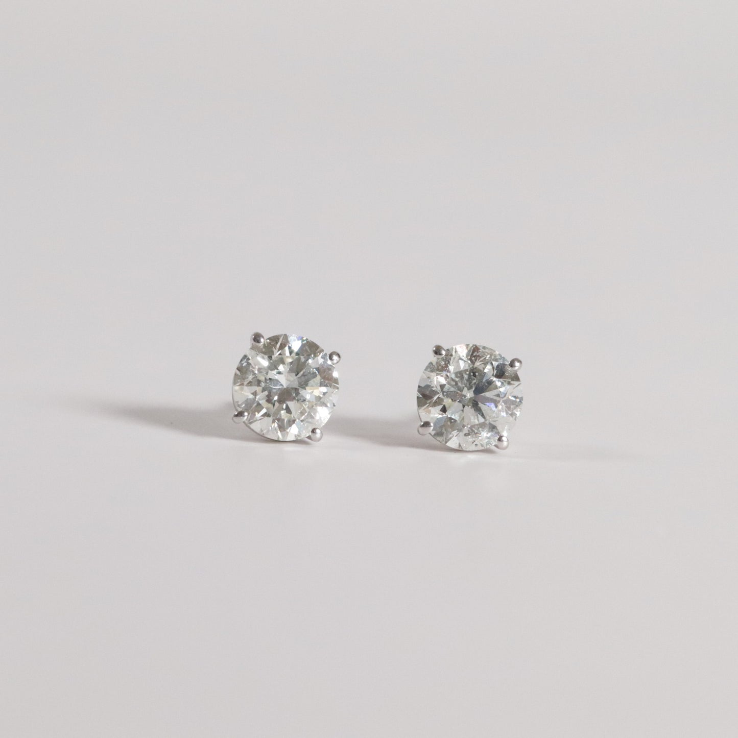 Classic Natural Diamond Studs - 4 Prong