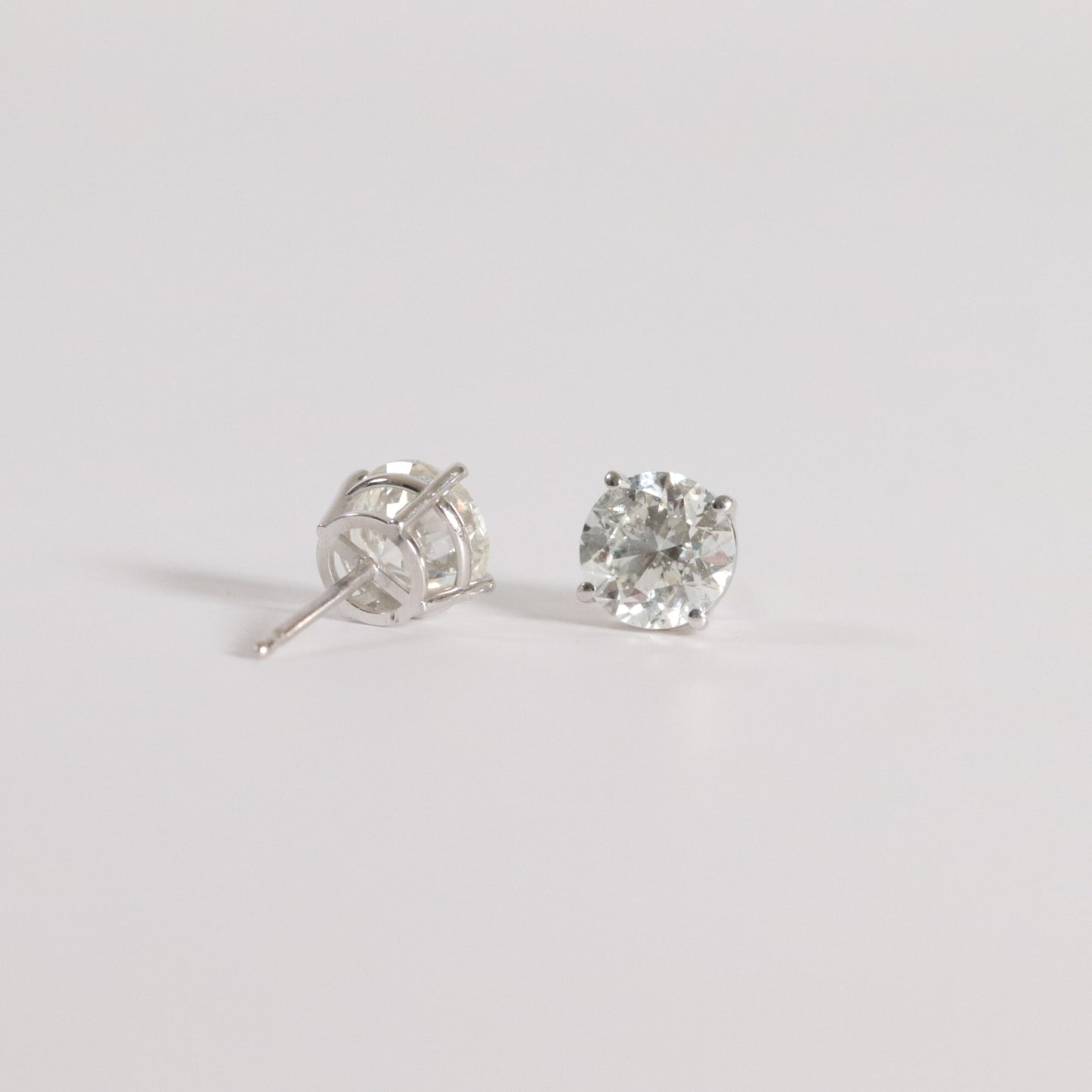 Classic Natural Diamond Studs - 4 Prong