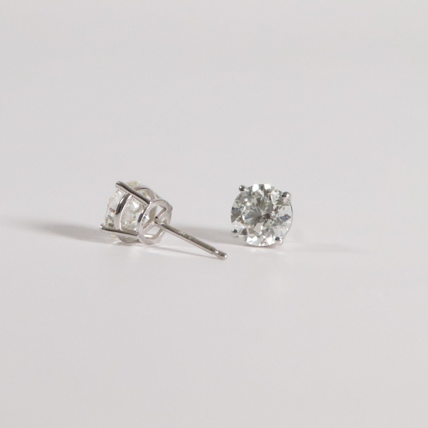 Classic Natural Diamond Studs - 4 Prong