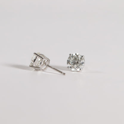 Classic Natural Diamond Studs - 4 Prong