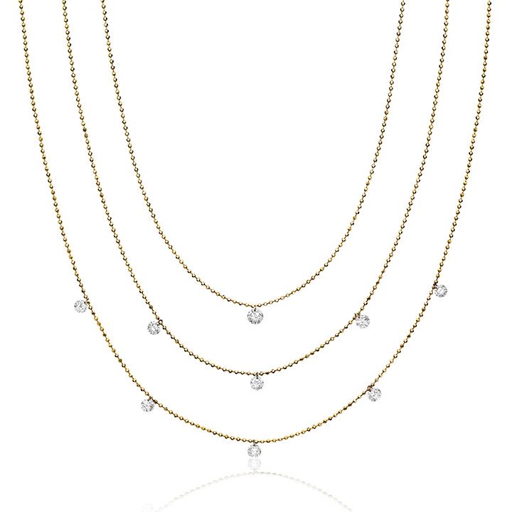 Dashing Diamonds Triple Layer Necklace