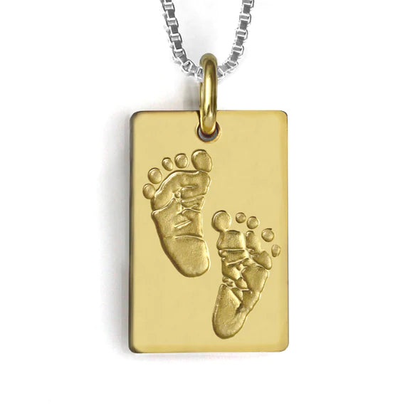 Dog Tag Print Necklace
