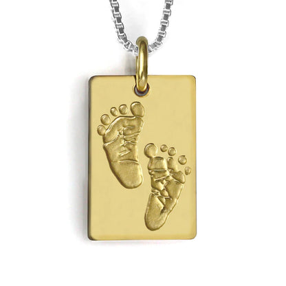 Dog Tag Print Necklace