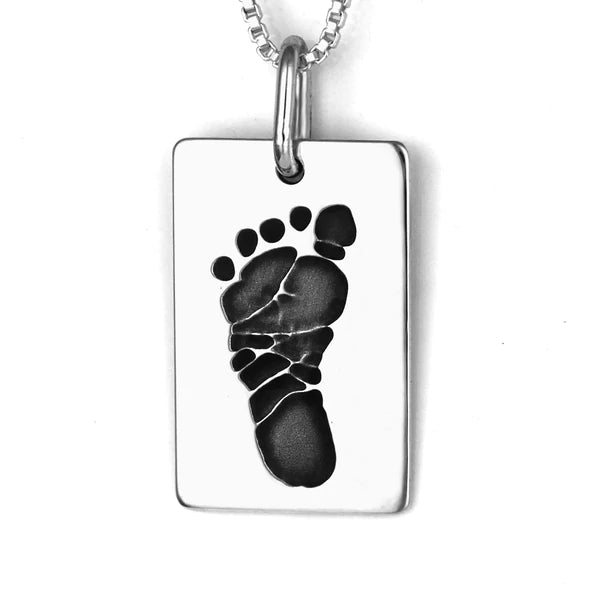 Dog Tag Print Necklace