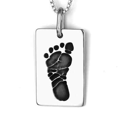 Dog Tag Print Necklace