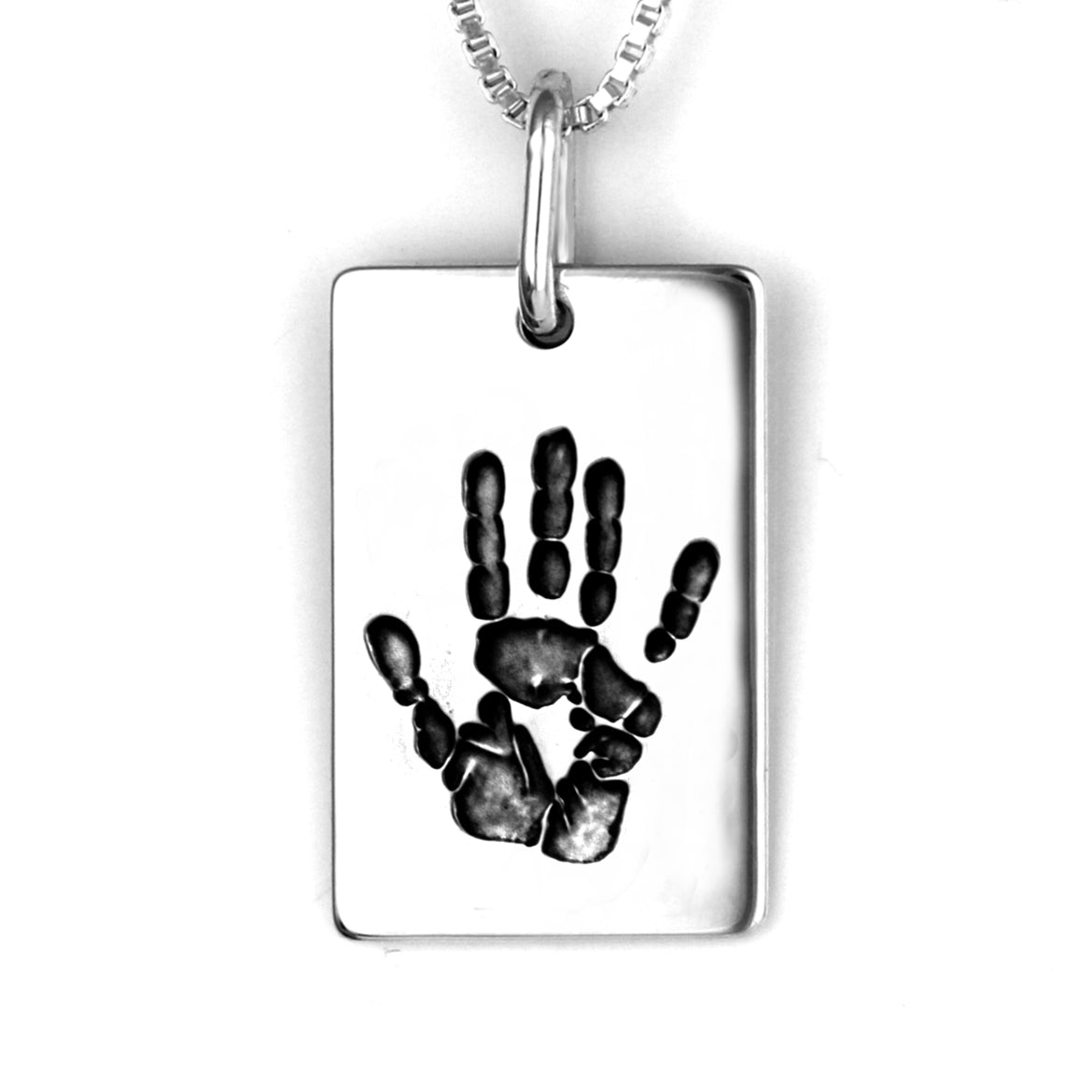 Dog Tag Print Necklace