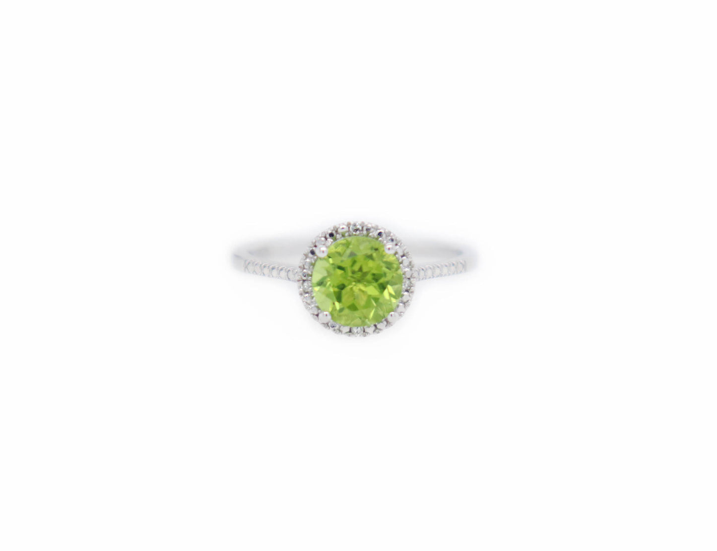 Peridot + Diamond Accent Ring