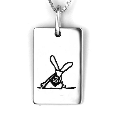 Dog Tag Print Necklace