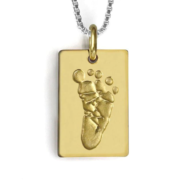 Dog Tag Print Necklace