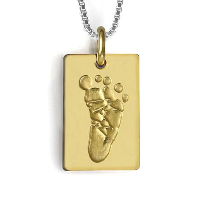 Dog Tag Print Necklace